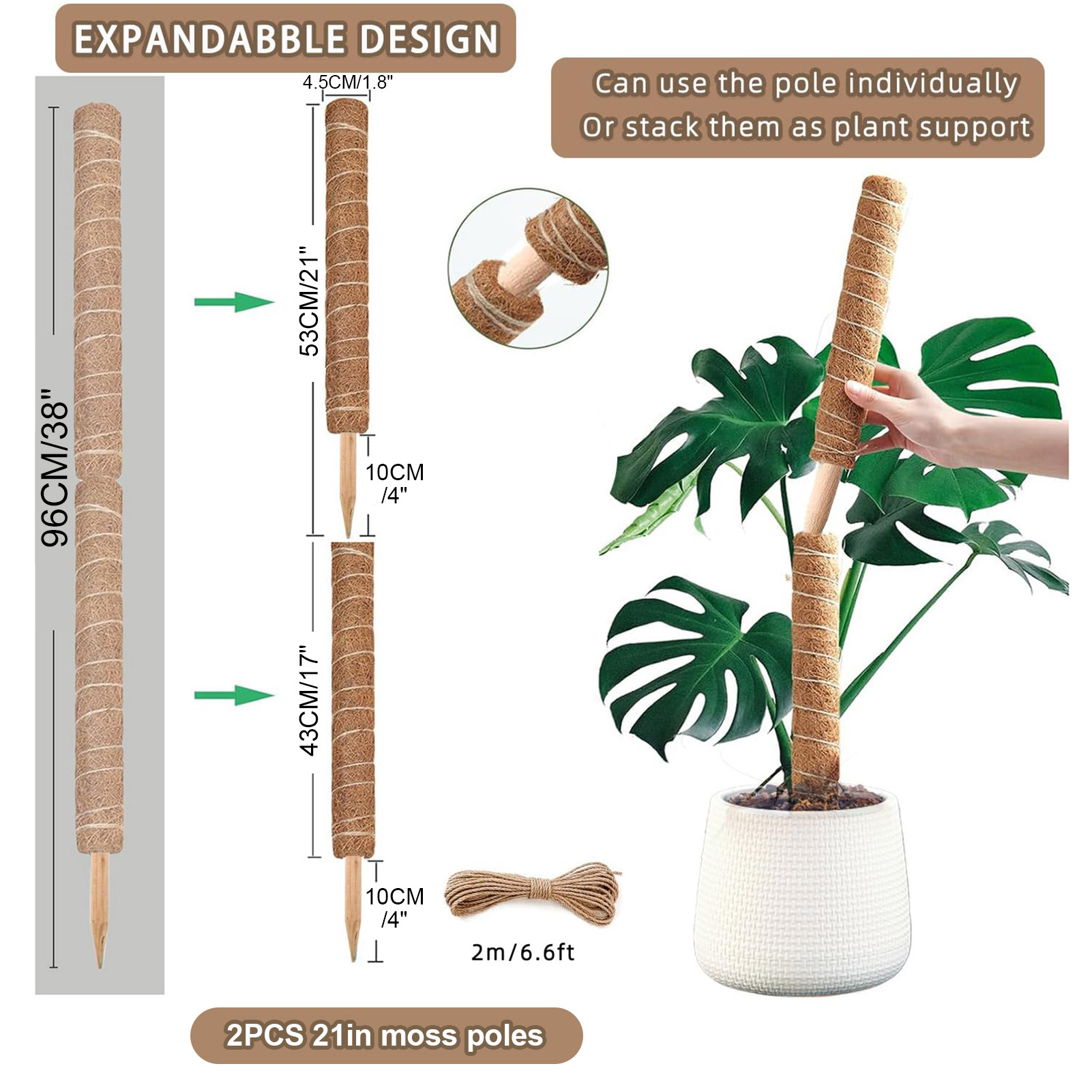 Stojak z mechem 38/43/53 cm, p – Sphagnum Moss Dry recenzja i cena