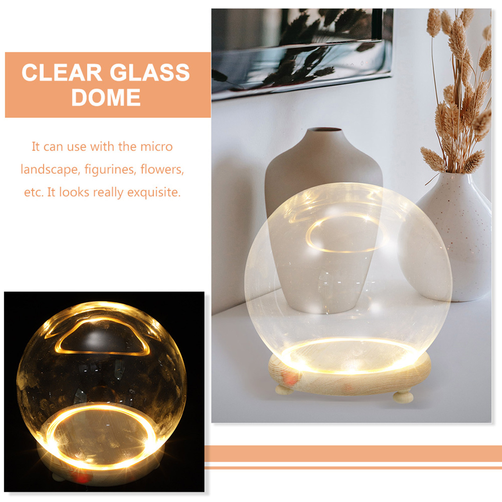 Przezroczysta szklana kopuła z – Plastic Dome Clear recenzja i cena
